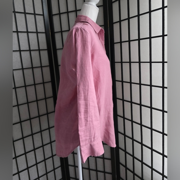 Quince 100% European Linen Mauve Pink Shirt S NWOT - Picture 3 of 7